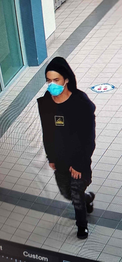 Penticton police are looking for a suspect who is slim, around five-foot-11 and in his early 20s following a jewelry store robbery.