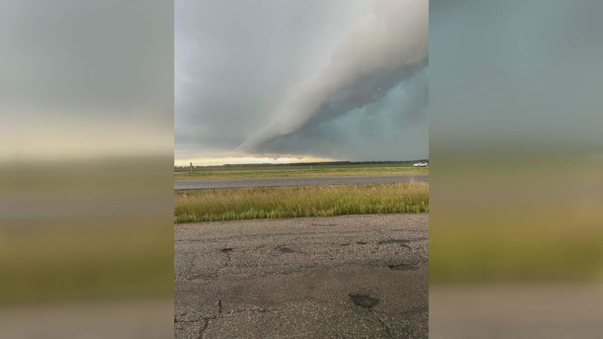 Severe thunderstorm watches and warnings were in place across southern Manitoba Monday night. 