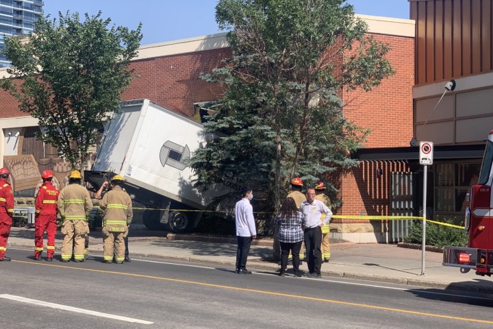 Truck smashes into Calgary Co-op