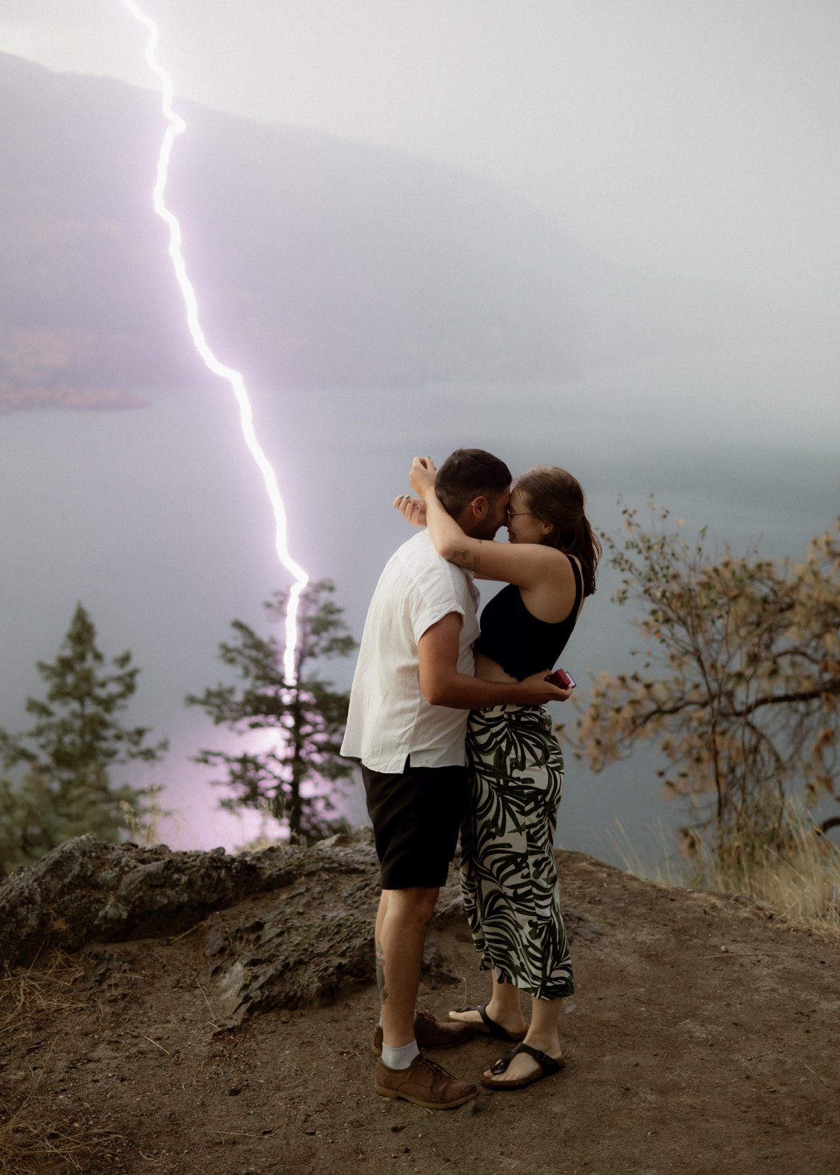 Lightning adds voltage to . engagement shoot 
