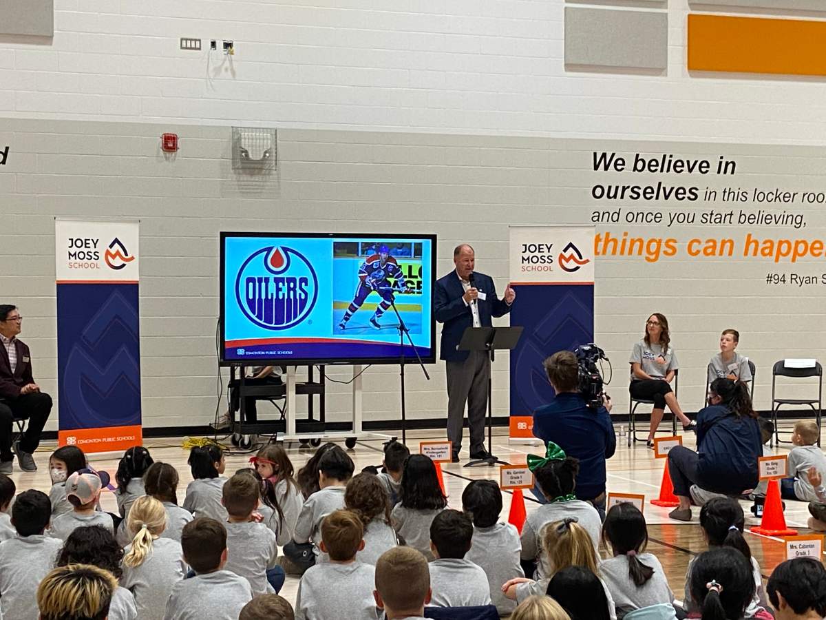 Inaugural Joey Moss Day on Sept. 23, 2022 at Joey Moss School in Edmonton.