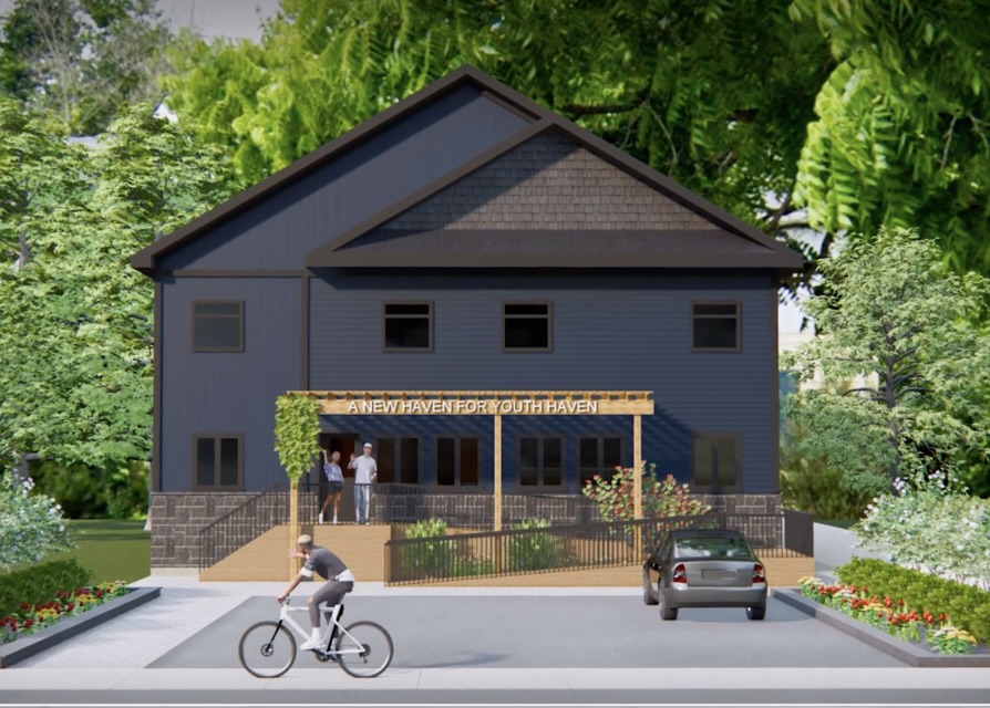 Rendering of new Youth Haven building at 20-22 Wellington St E.