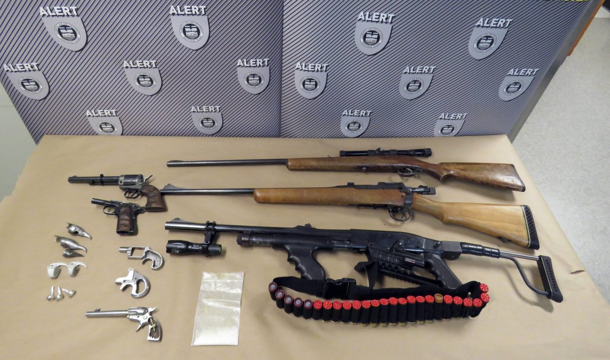 The Alberta Law Enforcement Response Teams (ALERT) charged Reed Davis, 39 of Vulcan, Alta. after an eight-month investigation into 3D-printed guns along with other firearms and drugs being seized from four homes.