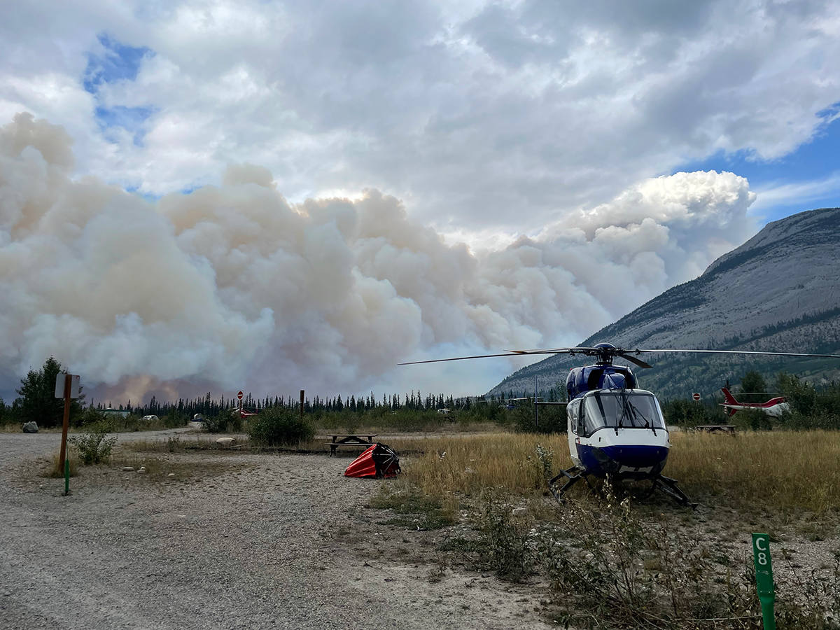 The Chetamon wildfire near the townsite in Jasper National Park on Monday, Sept. 5, 2022.