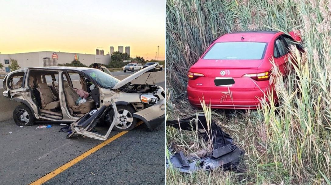 Photos of the vehicles involved in the fatal crash in Highway 400 near Rutherford Road on Sept. 30, 2022.