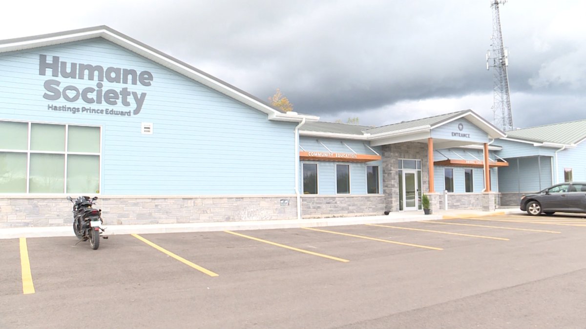 Exterior shot of the Humane Society' HPE new building .