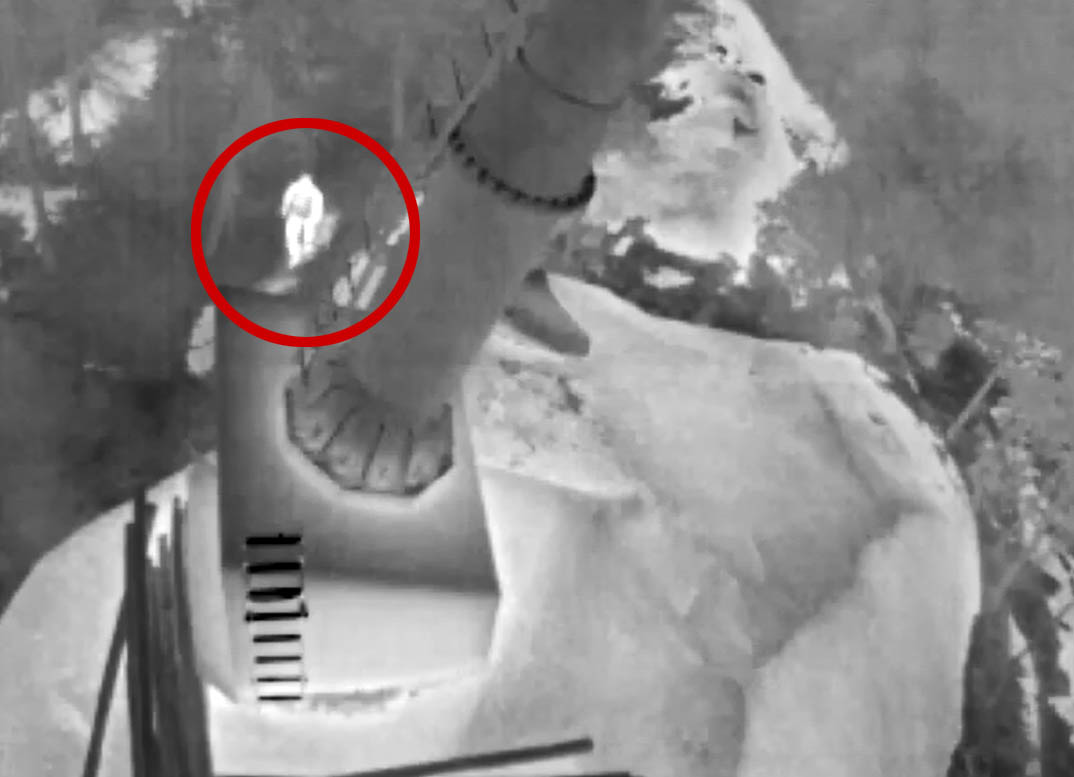 BC RCMP has released this thermal image of a suspect they believe is responsible for the cable cutting incidents at the Sea to Sky Gondola.