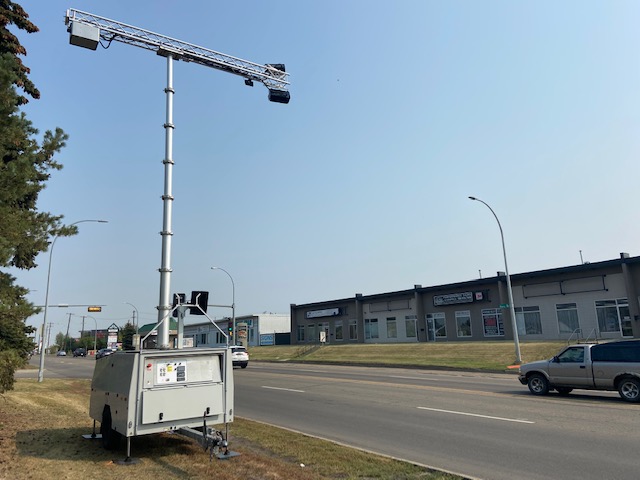 U of A pilot project that tracks distracted drivers through its technology seen along Argyll Road in Edmonton, Alta. on September 13, 2022.