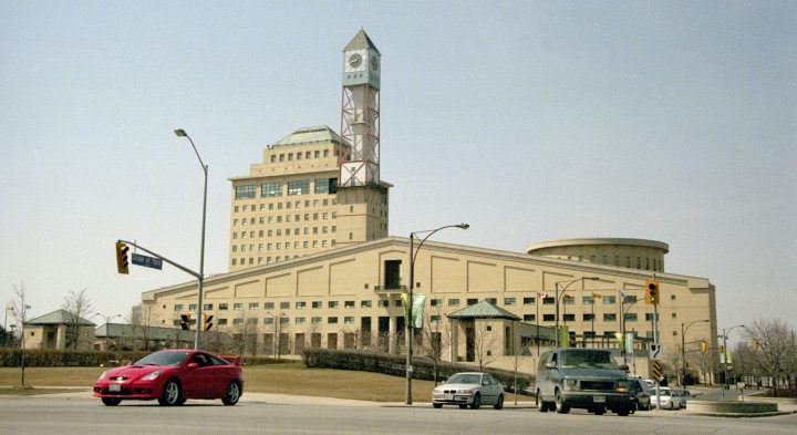 Mississauga City Hall in April, 2003. 
