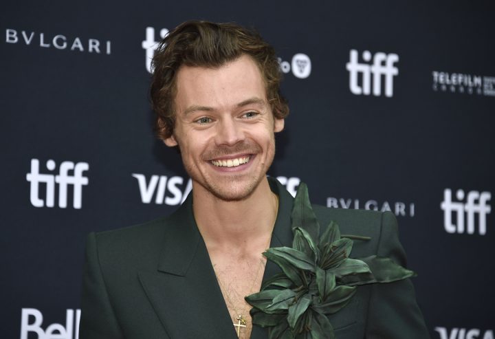 Harry Styles attends the premiere of "My Policeman" at the Princess of Wales Theatre during the Toronto International Film Festival, Sunday, Sept. 11, 2022, in Toronto.