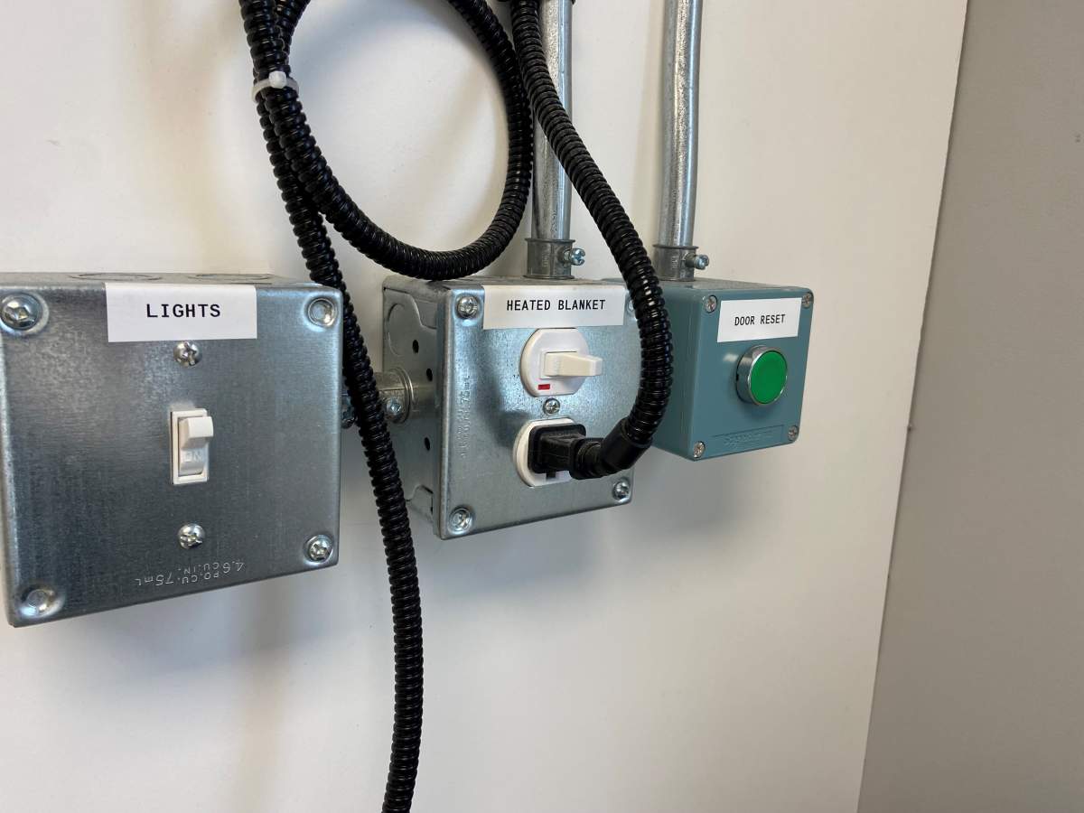 Compartment is temperature controlled and secure.