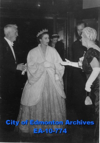 Princess Elizabeth during a visit to Edmonton in 1951.