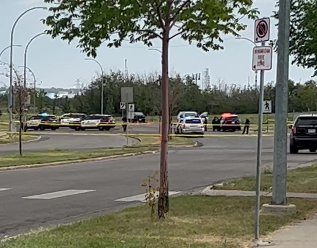 Edmonton police at a scene near Hermitage Road and Henry Avenue NW in the Homesteader neighborhood on Wednesday, Sept. 7, 2022.