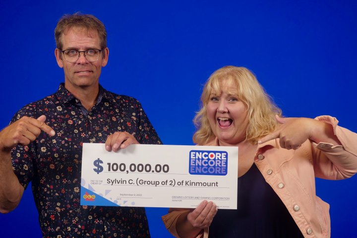 Kinmount couple celebrate first big lottery win with $100,000 prize: OLG