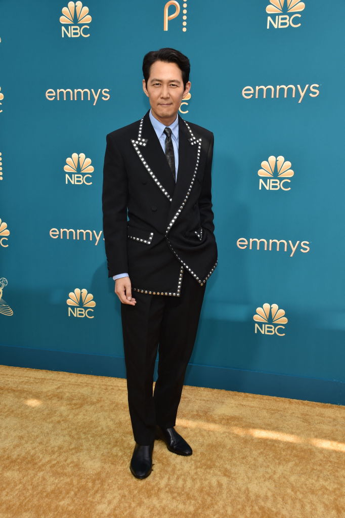 Actor Lee Jung-jae arrives for the 74th Emmy Awards at the Microsoft Theater in Los Angeles, California.