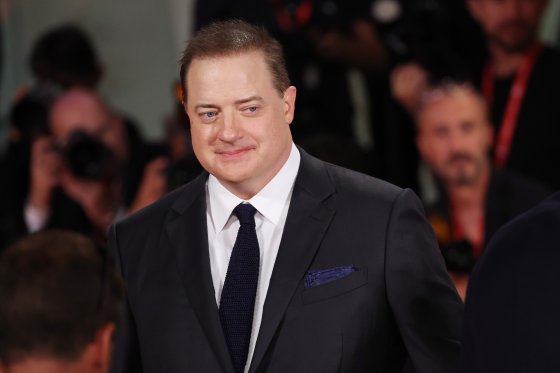 Brendan Fraser attends "The Whale" & "Filming Italy Best Movie Achievement Award" red carpet at the 79th Venice International Film Festival on September 04, 2022 in Venice, Italy.