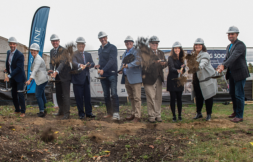 Many dignitaries were on hand for the groundbreaking of a news 32-unit supportive housing project in Guelph.