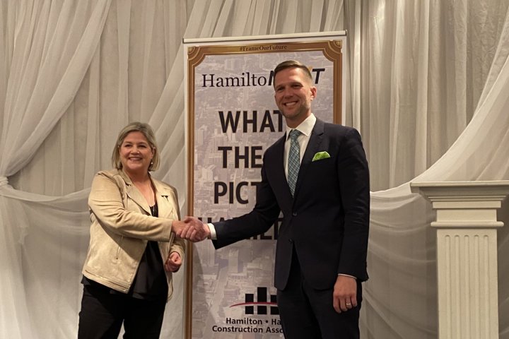 Andrea Horwath and Keanin Loomis face off in Hamilton mayoral candidate debates