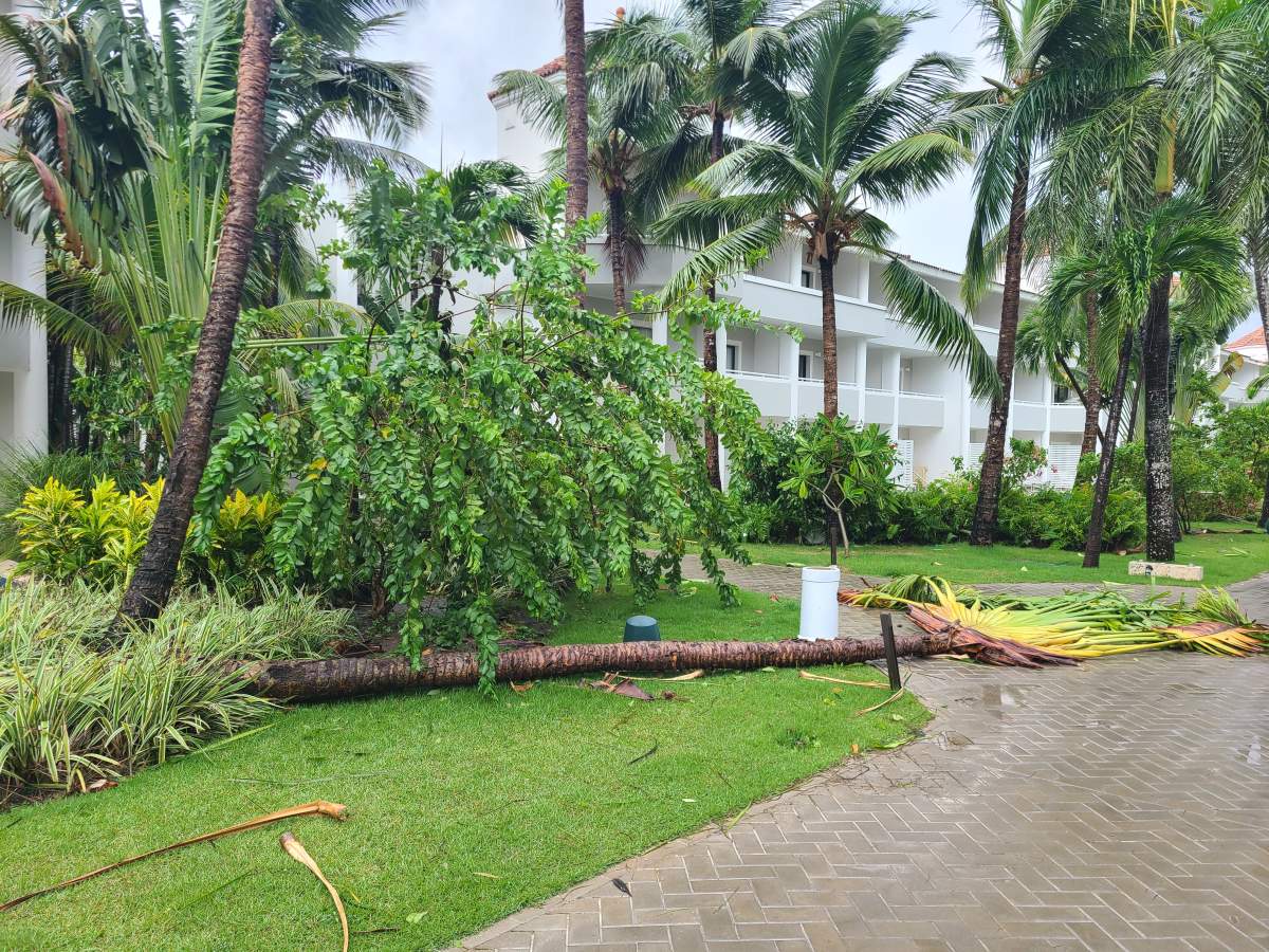 A shot from Bavaro, Punta Cana, Domician Republic after Hurricane Fiona touched down on Sept. 19, 2022.