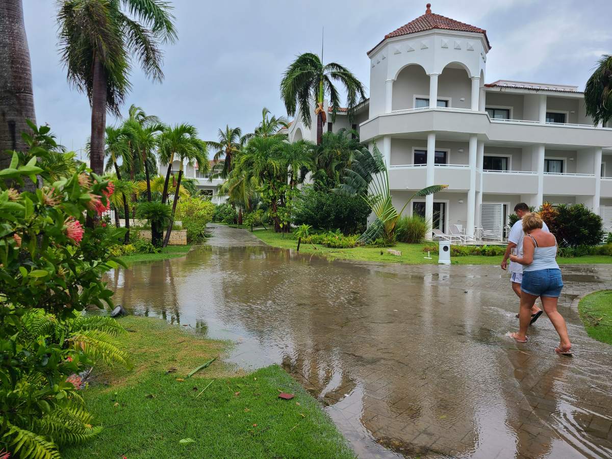 A shot from Bavaro, Punta Cana, Domician Republic after Hurricane Fiona touched down on Sept. 19, 2022.