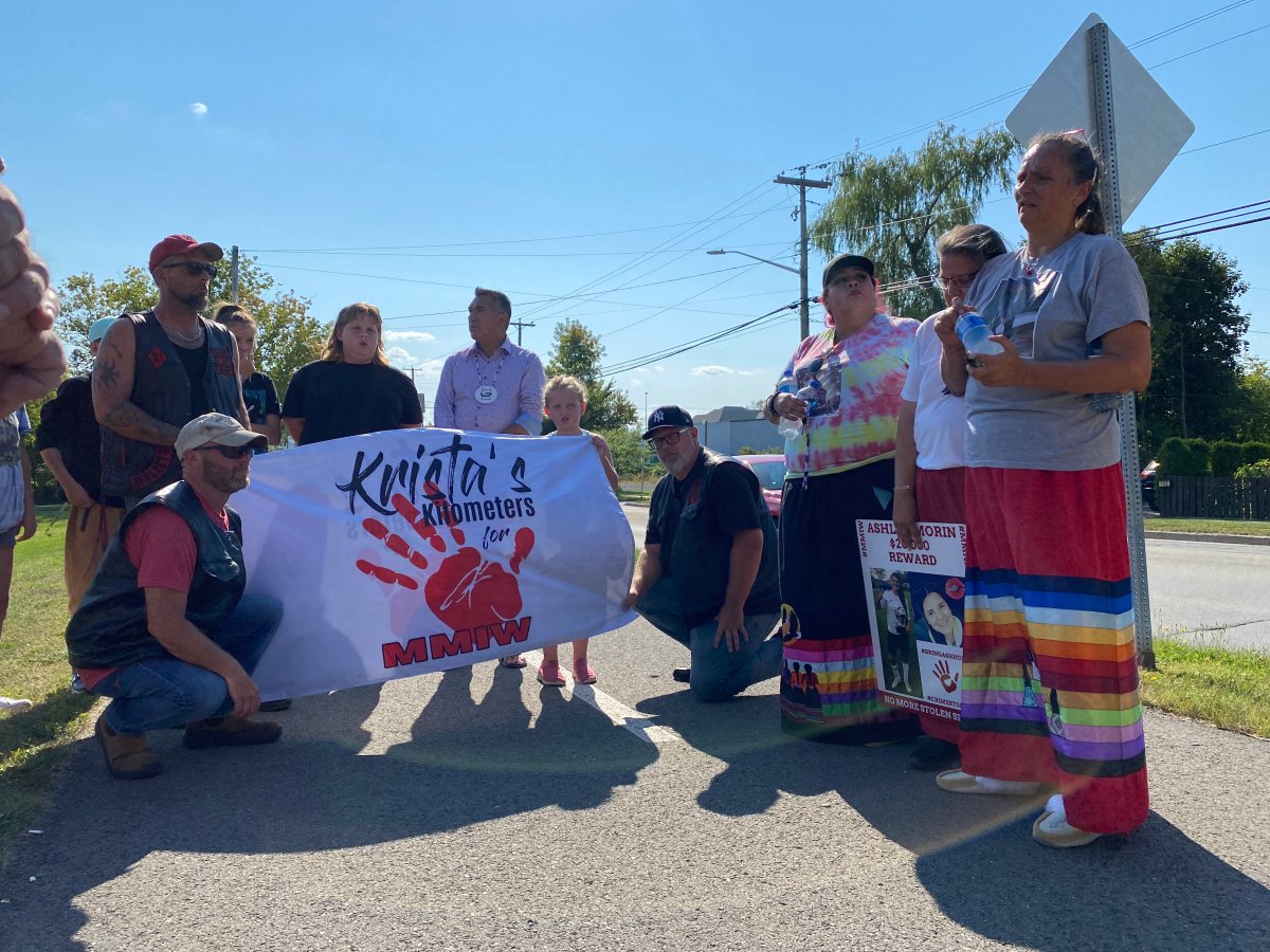 Krista Fox, right, has already walked from Victoria, B.C. to Fredericton, N.B. to raise awareness for missing and murdered Indigenous people.