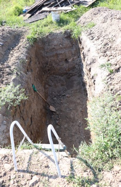 Jarrod Cardinal was digging a hole when he found a mammoth tusk on the Saddle Lake Cree Nation, Alta. in September 2022.