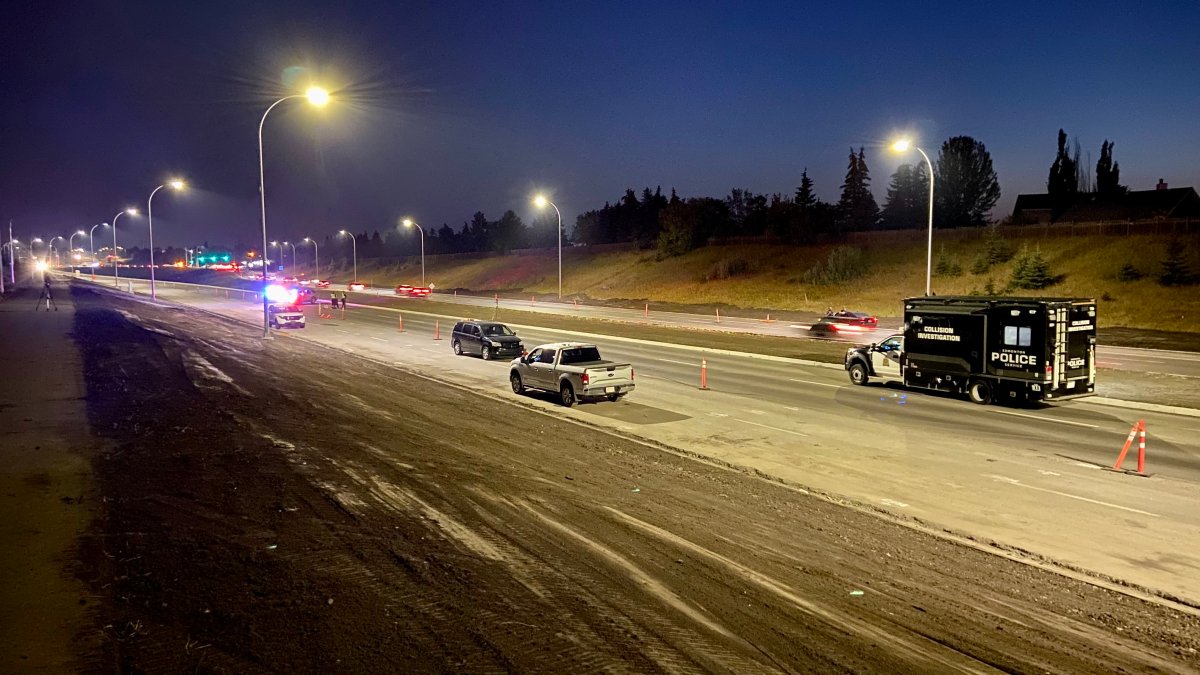 An Edmonton police officer was struck by a motorcycle on Wednesday, Sept. 14, 2022.