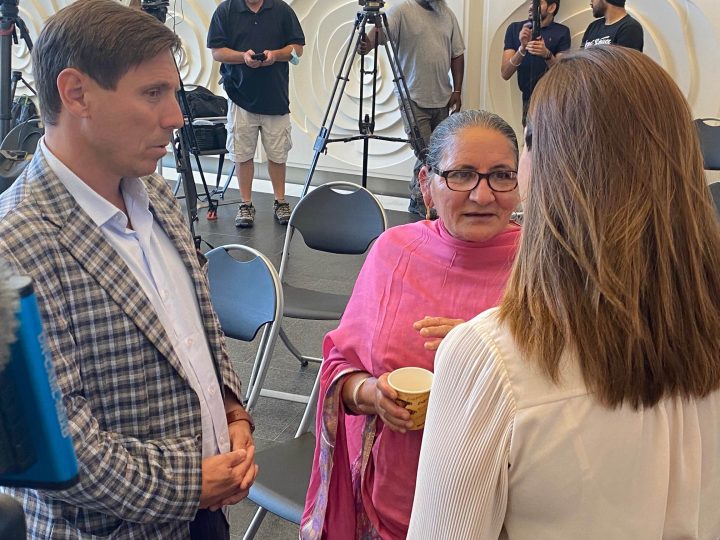 Jasmail Kaur Mann with Brampton Mayor Patrick Brown on Thursday.
