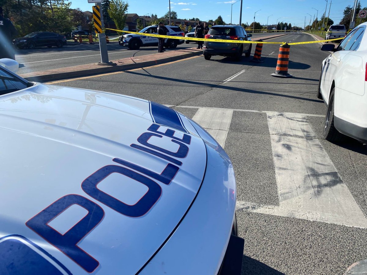 A man and woman have been taken to hospital after a pedestrian was struck by a vehicle in Brampton. 