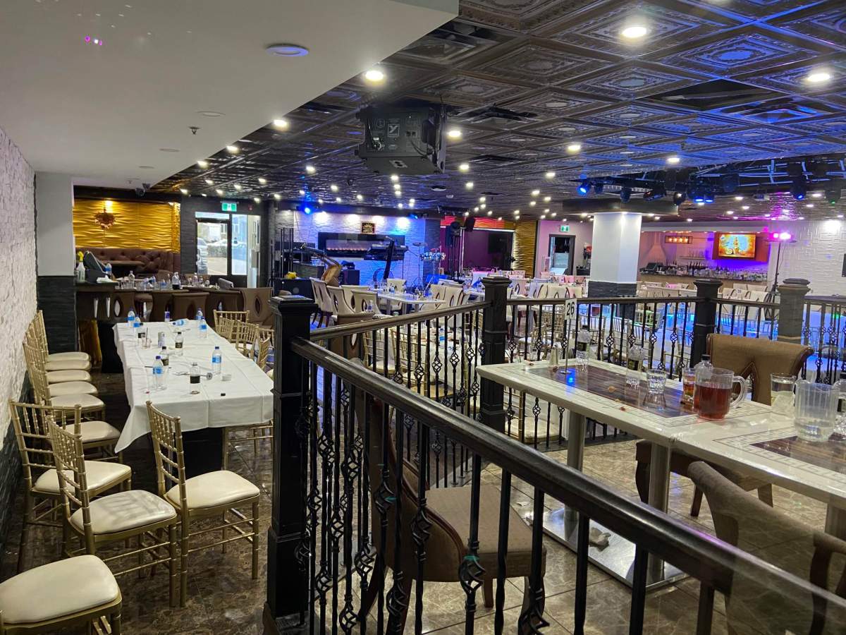 A shooting happened at the Sahara Mediterranean Restaurant in northwest Edmonton on Monday, Sept. 5, 2022.