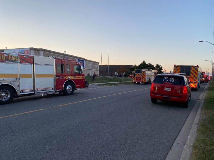 Firefighters were called to a business in North York on Wednesday evening.
