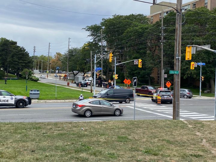 Police responded to a collision on Islington Avenue in Etobicoke.