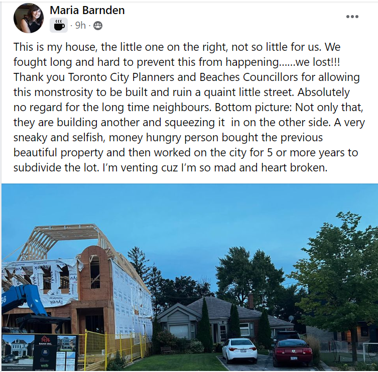 Residents in Toronto neighbourhood concerned about ‘monster home’ build on their street - image