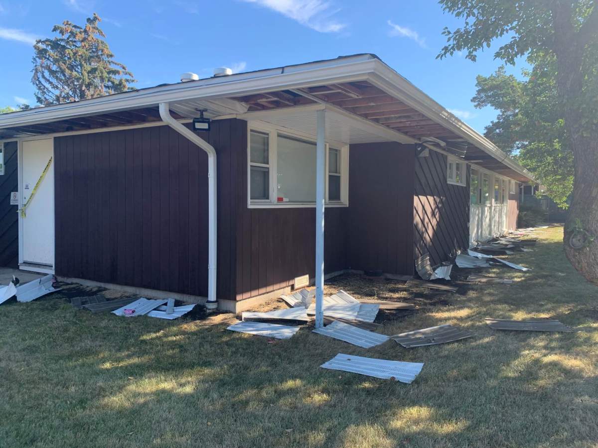 Edmonton Fire Rescue Services said three kids were taken to hospital Thursday, Sept. 1, 2022 after a fire at a nearby seniors centre in the area of 101 Street and 134 Avenue.