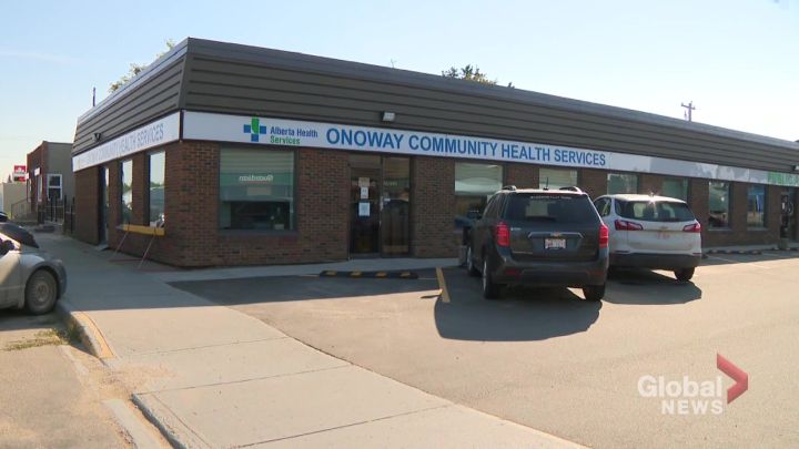 A photo of a health centre in Onoway, Alta., on Sept. 16, 2022.