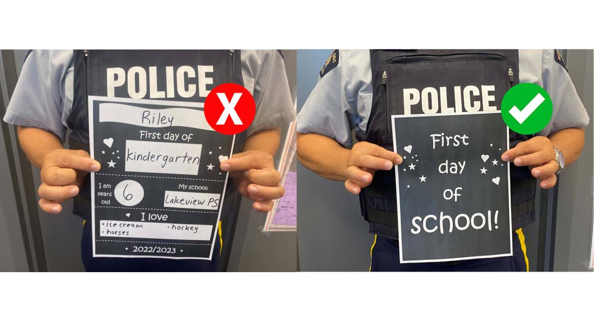 RCMP detachments across Canada have been advising parents and guardians about keeping back-to-school posts online and through social media 'simple' to avoid potential cyber-related crimes.