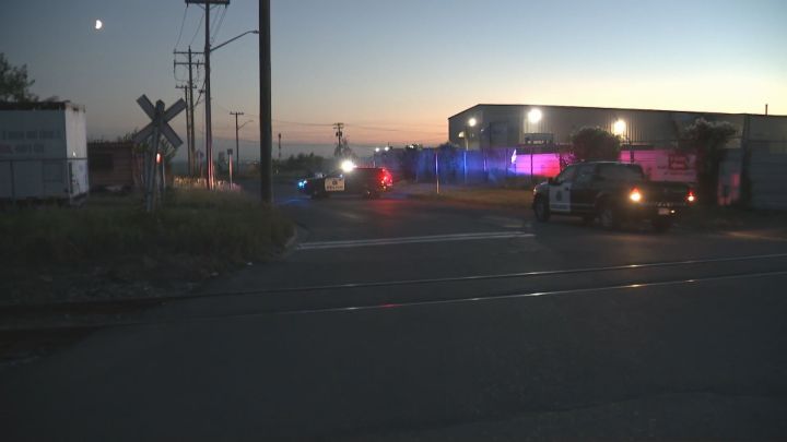 Calgary police told Global News that officers were called to the area of 58 Avenue and 26 Street S.E. at 8:24 p.m. on Friday after someone reported a single-vehicle rollover to them.