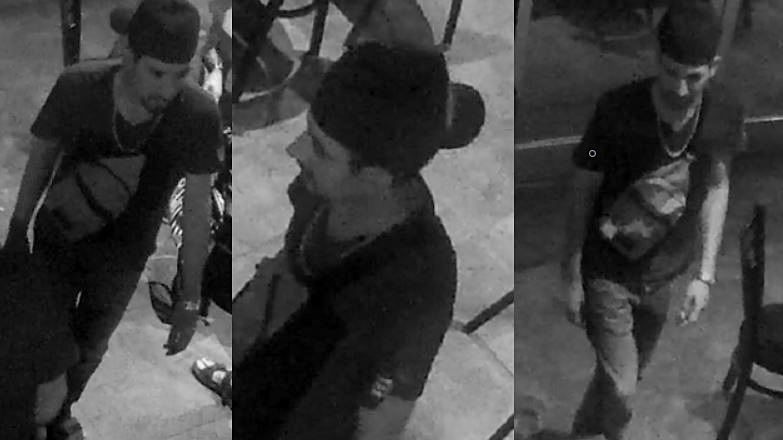 A college of photos via closed-circuit cameras of the robbery suspect.