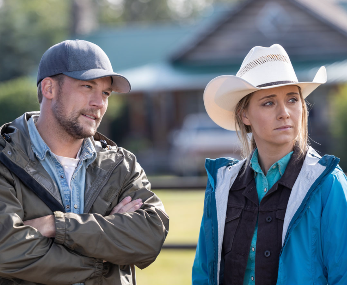 Robert Cormier (L) and Amber Marshall (R) in Heartland.