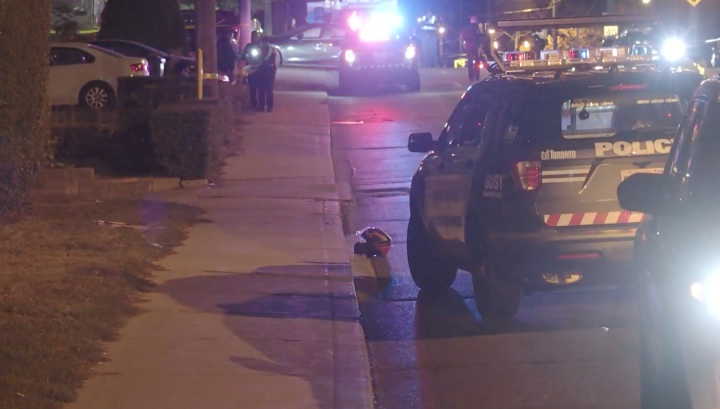 A motorcyclist died in a fatal collision with a car in the Dufferin Street and Gibson Street area on Saturday night.