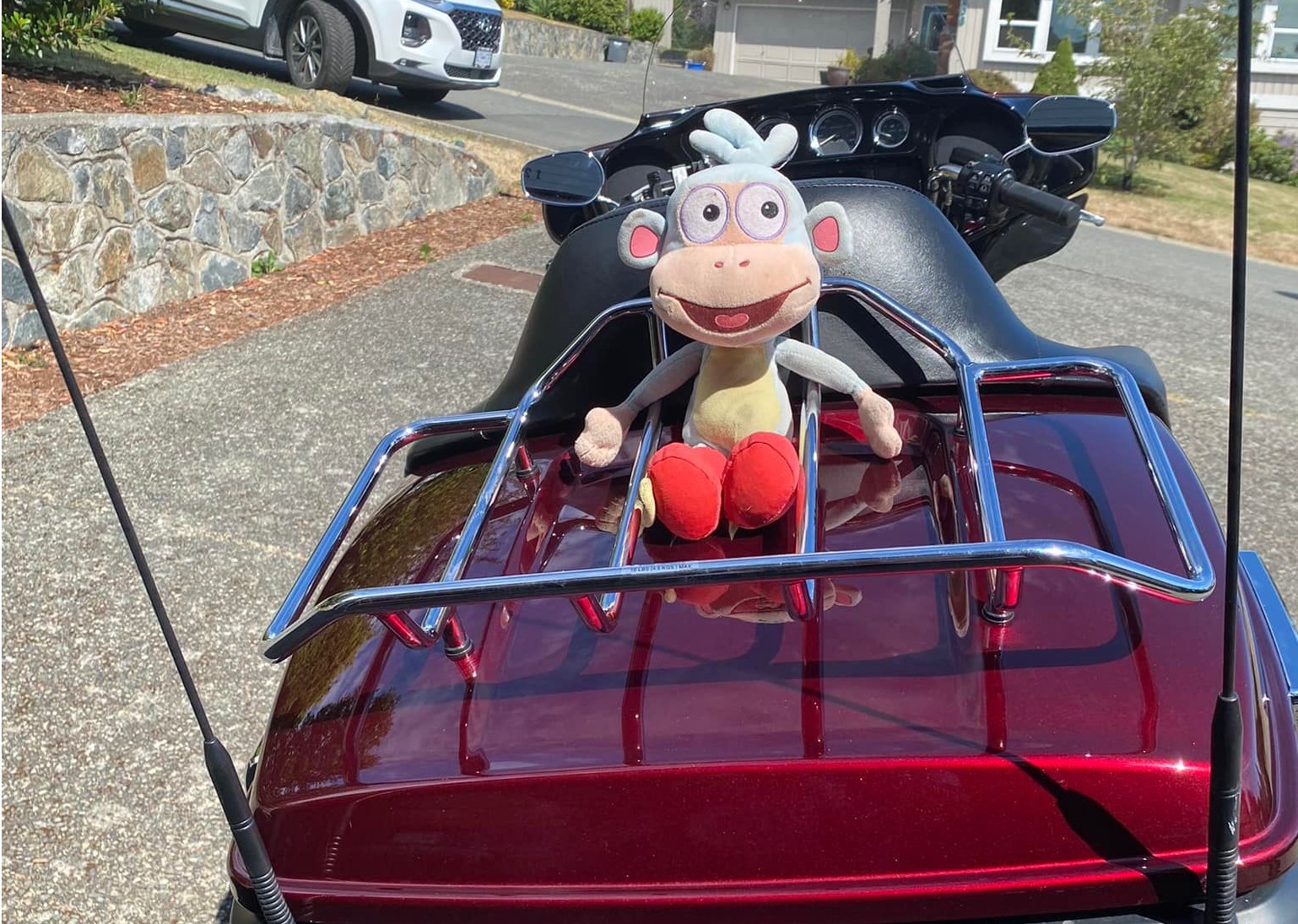 Motorcyclist hopes to reunite stuffed animal found near Osoyoos with owner  