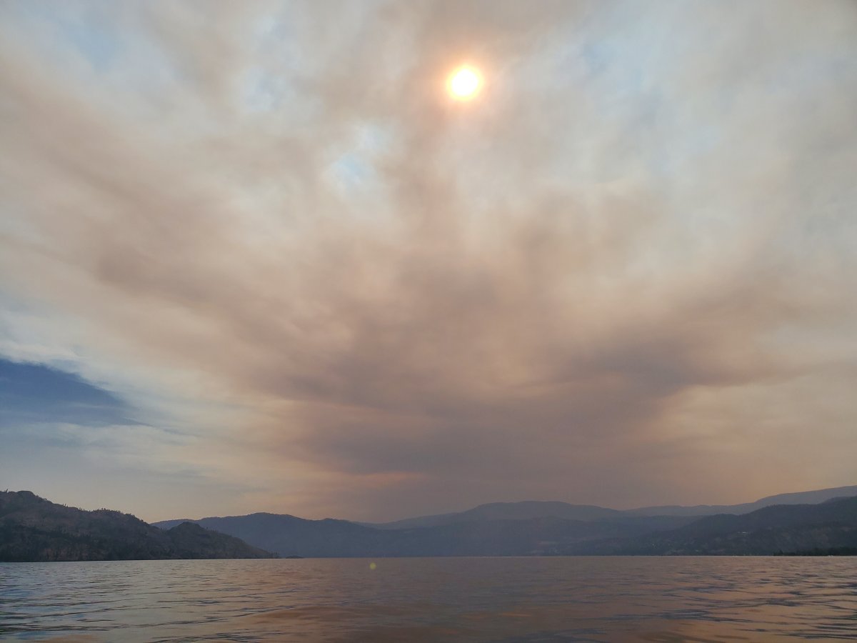 Smoky skies are beginning to filter into the Okanagan.