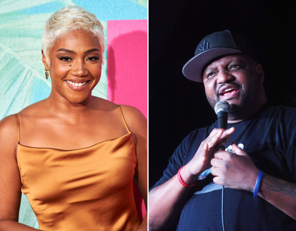 Tiffany Haddish (left) and Aries Spears (right) have been accused of sexually abusing a pair of siblings when they were minors in a new lawsuit.