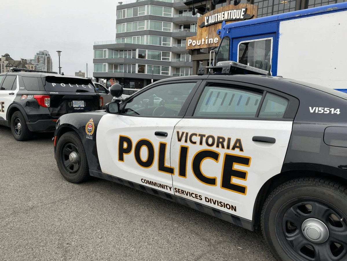 A Victoria police vehicle is seen in a file photo. Police area investigating a stabbing around Rock Bay Avenue and Gorge Road East after 2 p.m. on Wed. Aug. 31, 2022.