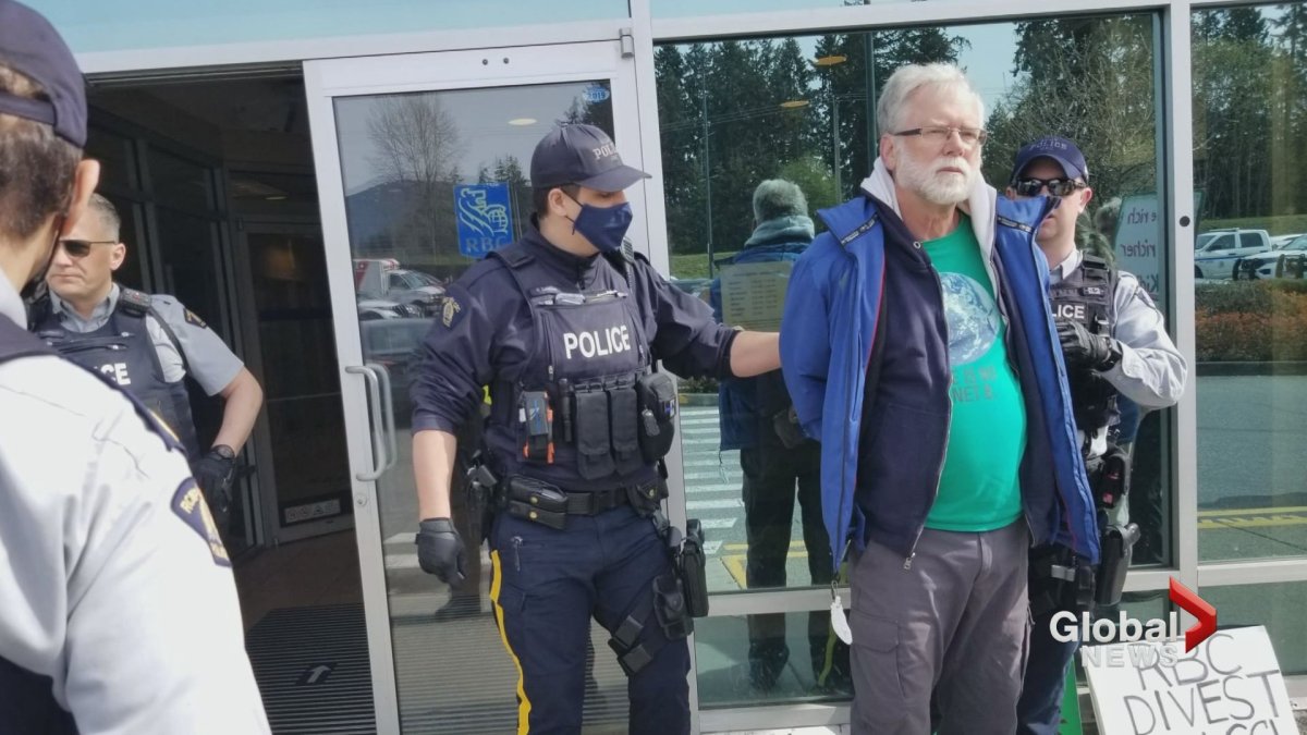 An environmental protestor, who glued himself to the door of a bank in Nanaimo, has been banned by a judge from possessing glue in public. 
