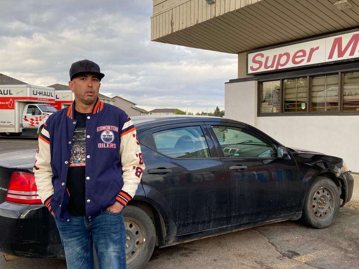 Allen Frost speaks about his brother in law Brian Berlands, who was killed Wednesday, Sept. 7, 2022 in random assaults in north Edmonton.