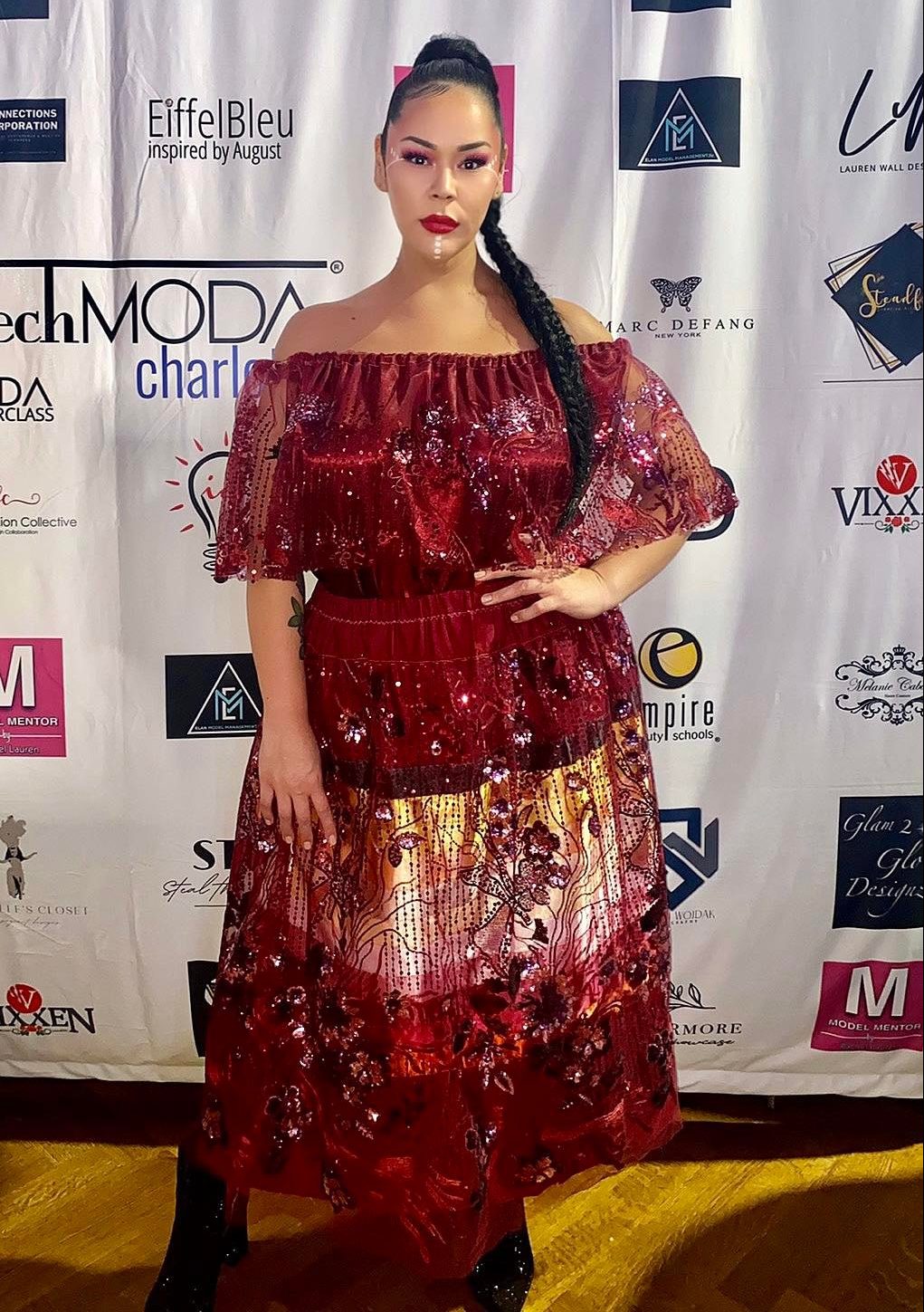 Brittany Gadwa went to New York as a model for Indigenous Fashion Week.