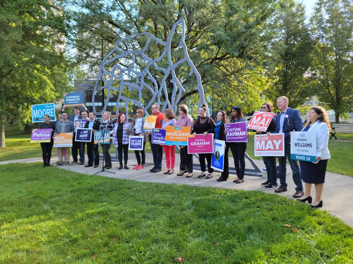 All of the candidates endorsed by the London and District Labour Council.