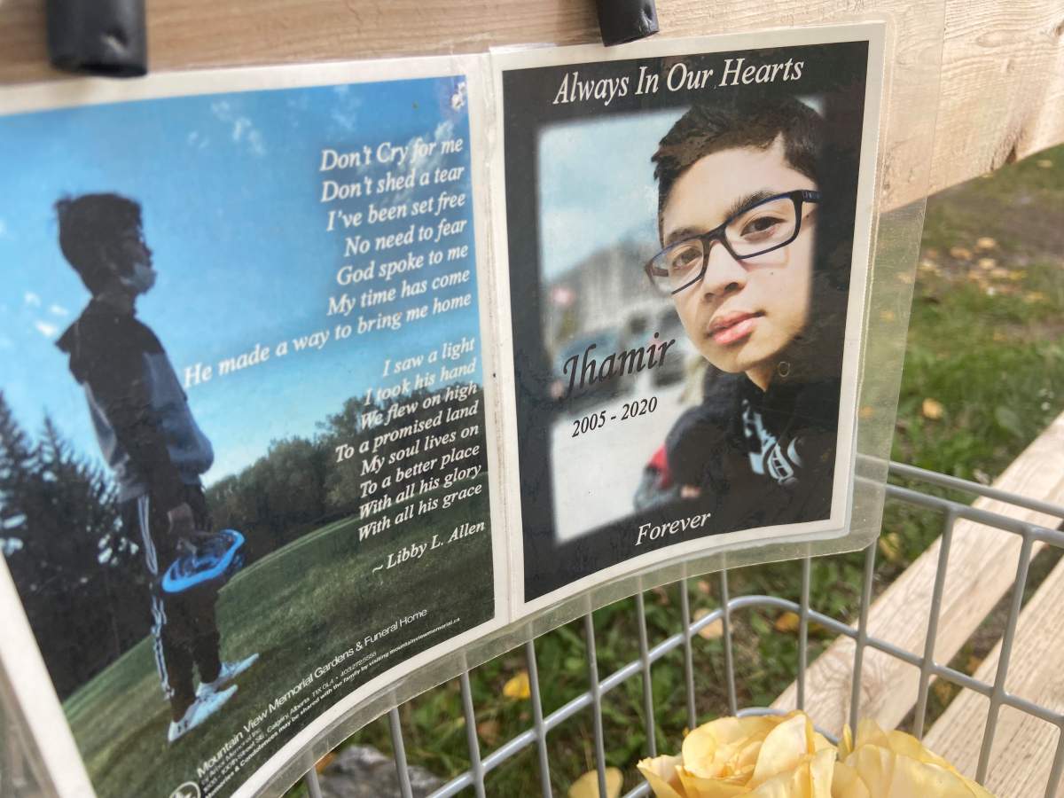 Memorial in Confederation Park for Jhamir Catajan