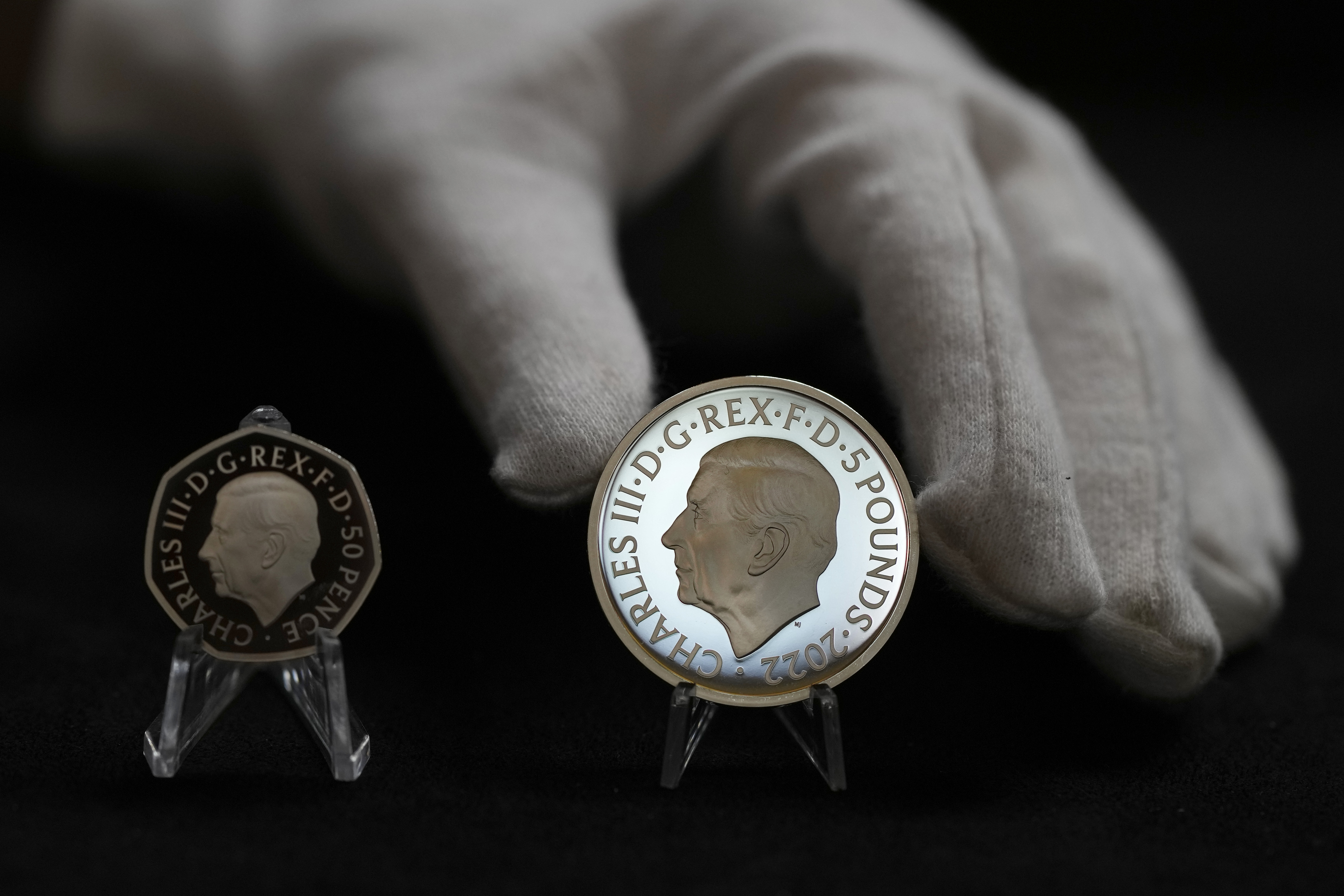 1st British coins to feature King Charles III unveiled by Royal